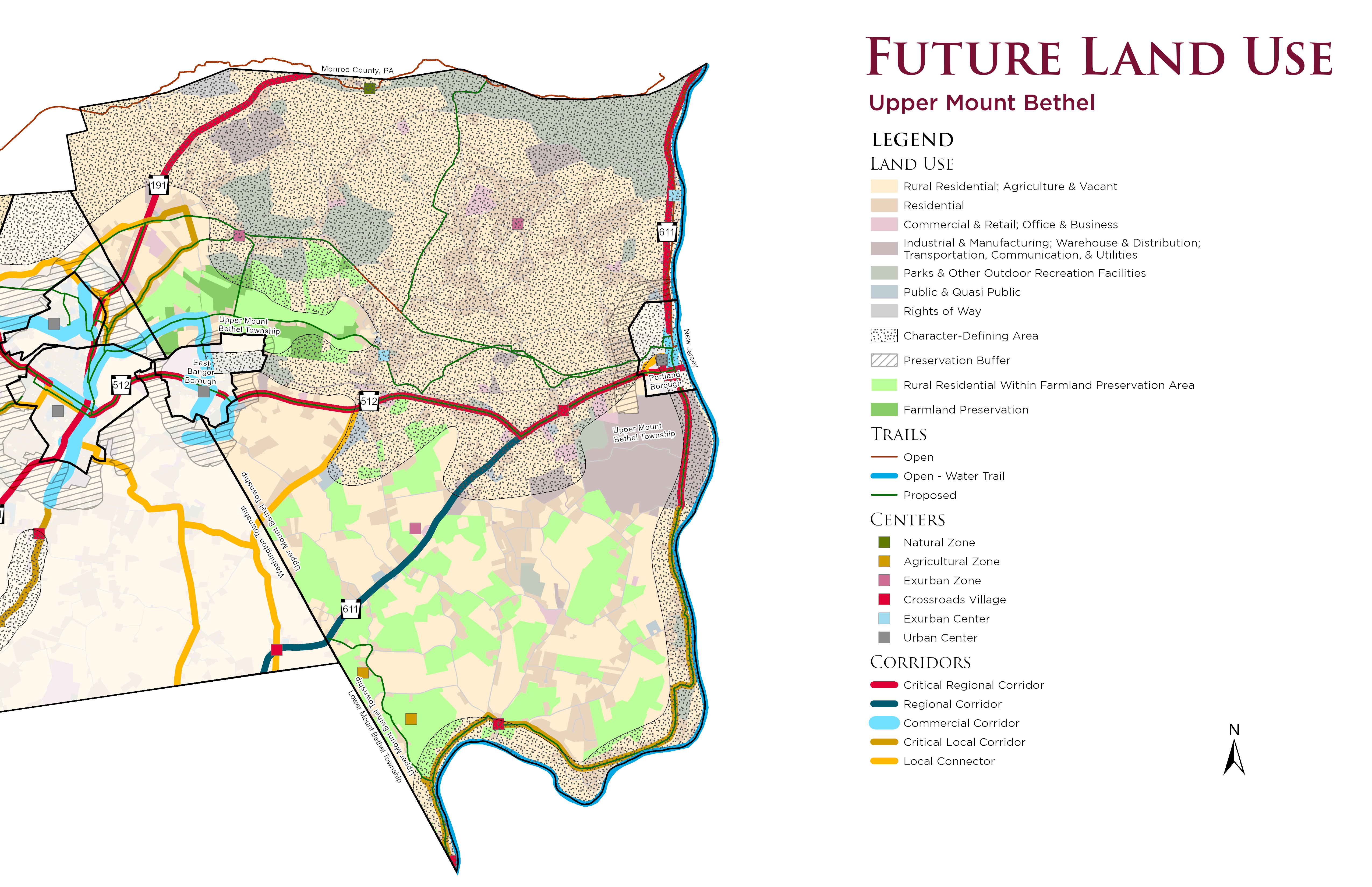 Future Land Use Plan Map for Upper Mount Bethel